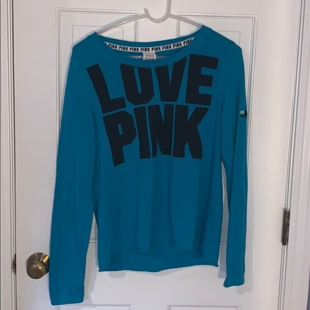 Victoria’s secret hoodie‎ blue sweater pink